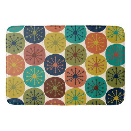 Midden eeuws modern atoomstippen retro patroon badmat
