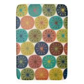Midden eeuws modern atoomstippen retro patroon badmat (Voorkant Verticaal)