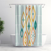 Midden-eeuws modern atoomtijdperk Abstract Douchegordijn