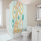 Midden-eeuws modern atoomtijdperk Abstract Douchegordijn (In situ)