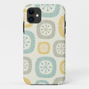 Midden-eeuws modern atoomtijdperk Abstract patroon Case-Mate iPhone Case