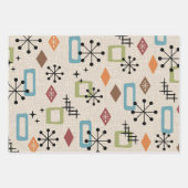 Midden-eeuws modern atoomtijdperk Abstract patroon Inpakpapier Vel (Voorkant 2)