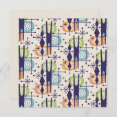 Midden-eeuws modern atoomtijdperk Abstract patroon Kaart (Voorkant / Achterkant)