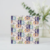 Midden-eeuws modern atoomtijdperk Abstract patroon Kaart (Staand voorkant)