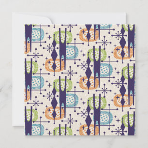 Midden-eeuws modern atoomtijdperk Abstract patroon Kaart