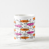 Midden-eeuws modern atoomtijdperk Abstract patroon Koffiemok (Center)