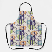 Midden-eeuws modern atoomtijdperk Abstract patroon Schort (Voorkant)