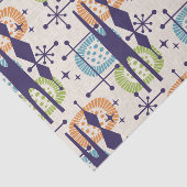 Midden-eeuws modern atoomtijdperk Abstract patroon Tissuepapier (Detail)