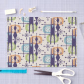 Midden-eeuws modern atoomtijdperk Abstract patroon Tissuepapier (Craft)