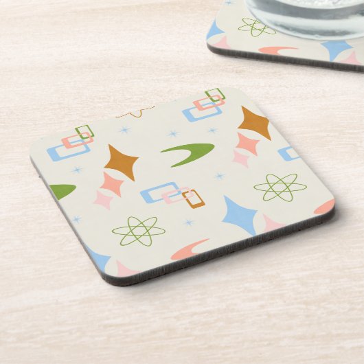 Midden-eeuws modern atoomtijdperk, Limoen, karamel Bier Onderzetter (Linkerzijde)