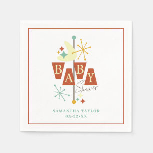 Midden-eeuws modern Baby shower Servet