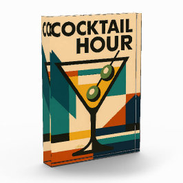 Midden eeuws modern Bauhaus cocktailuur Martini Fotoblokken