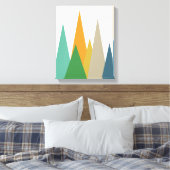Midden eeuws modern berglandschap canvas print (Insitu (Slaapkamer))