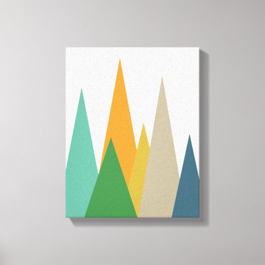 Midden eeuws modern berglandschap canvas print (Voorkant)