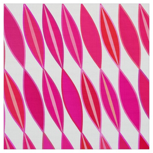 Midden eeuws modern blad, koraalroze en wit stof (Swatch)