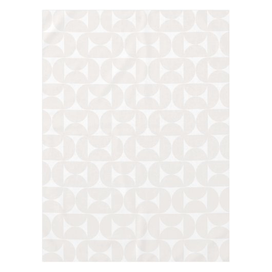 Midden-eeuws modern Bord beige en wit Tafelkleed (Voorkant)