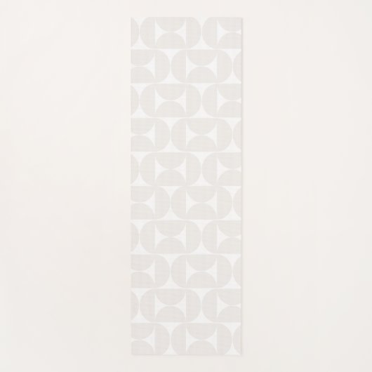 Midden-eeuws modern Bord beige en wit Yogamat (Voorkant)