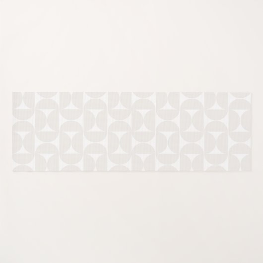 Midden-eeuws modern Bord beige en wit Yogamat (Voorkant (horizontaal))