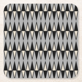 Midden-eeuws modern diamantpatroon kartonnen onderzetters