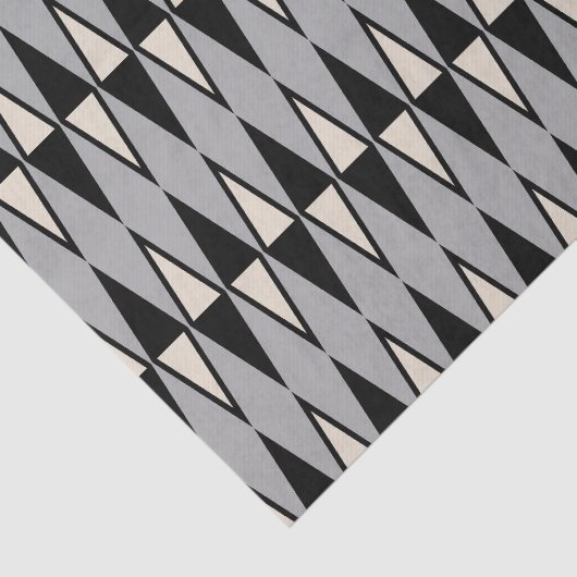 Midden-eeuws modern diamantpatroon tissuepapier (Detail)