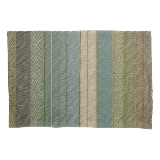 Midden eeuws modern gedempte strepenprint kussensloop (Voorkant)