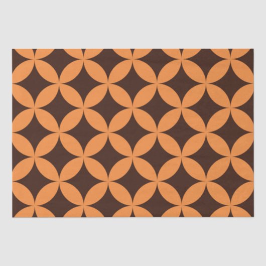 Midden eeuws modern geometrisch cirkelpatroon tissuepapier (Voorkant)