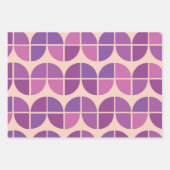 Midden-eeuws modern geometrisch roze Paarse Inpakpapier Vel (Voorkant 2)