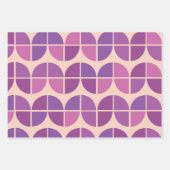 Midden-eeuws modern geometrisch roze Paarse Inpakpapier Vel (Voorkant)