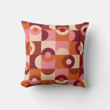 Midden eeuws modern half cirkels roze oranje