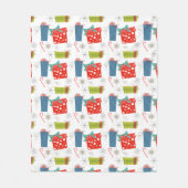 Midden eeuws modern kerstcadeau & suikerstok fleece deken (Voorkant)