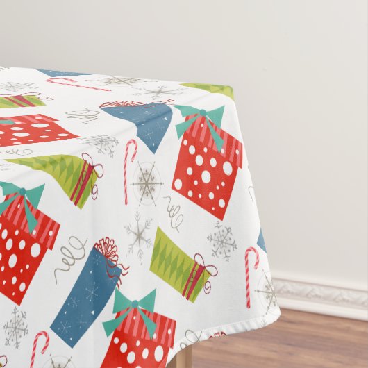 Midden eeuws modern kerstcadeau & suikerstok tafelkleed (Voorbeeld)