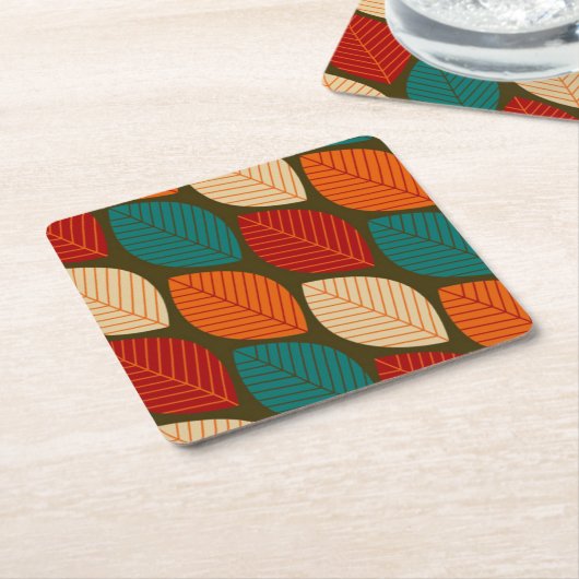 Midden-eeuws modern 'Leaf' Pattern Onderzetter (Schuin)