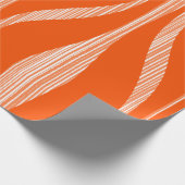 Midden-eeuws modern loungepatroon Sinaasappel Cadeaupapier (Hoek)