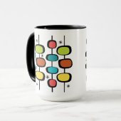 Midden eeuws modern MCM Retro Ovalen Sterren Patro Mok (Voorkant links)
