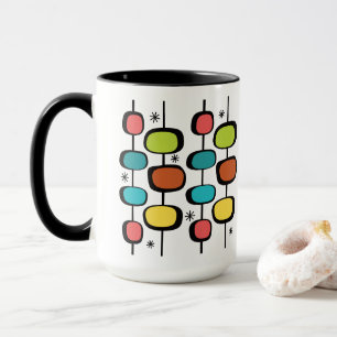 Midden eeuws modern MCM Retro Ovalen Sterren Patro Mok