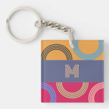 Midden-eeuws modern monogram veelkleurig Abstract