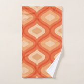 Midden eeuws modern ogee oranje en beige bad handdoek (Handdoek)