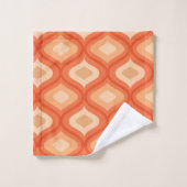 Midden eeuws modern ogee oranje en beige bad handdoek (Wasdoekje)