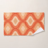 Midden eeuws modern ogee oranje en beige bad handdoek (Handdoek)