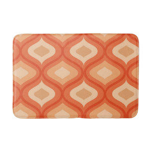 Midden eeuws modern ogee oranje en beige badmat