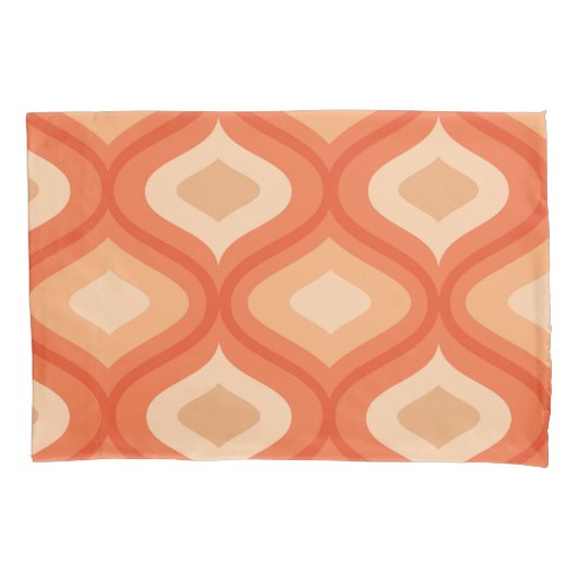 Midden eeuws modern ogee oranje en beige    kussensloop (Voorkant)