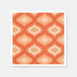 Midden eeuws modern ogee oranje en beige servet