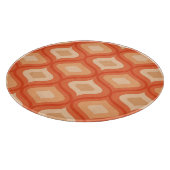 Midden eeuws modern ogee oranje en beige snijplank (Hoek)