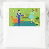 Midden-eeuws modern paar Stickers (Tas)