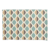 Midden eeuws modern retro blauw turquoise bruin vi kussensloop (Voorkant-Links)