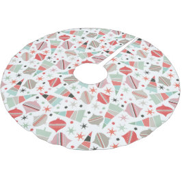 Midden-eeuws modern retro vakantiepatroon kerstboom rok