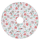 Midden-eeuws modern retro vakantiepatroon kerstboom rok (Voorkant)