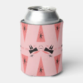 Midden-eeuws modern: roze koraalpatroon. blikjeskoeler (Blikje Voorkant)