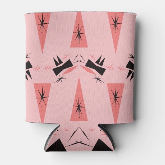Midden-eeuws modern: roze koraalpatroon. blikjeskoeler (Voorkant)