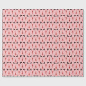 Midden-eeuws modern: roze koraalpatroon. cadeaupapier (Vlak)